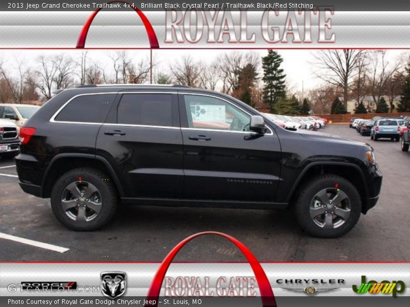 Brilliant Black Crystal Pearl / Trailhawk Black/Red Stitching 2013 Jeep Grand Cherokee Trailhawk 4x4