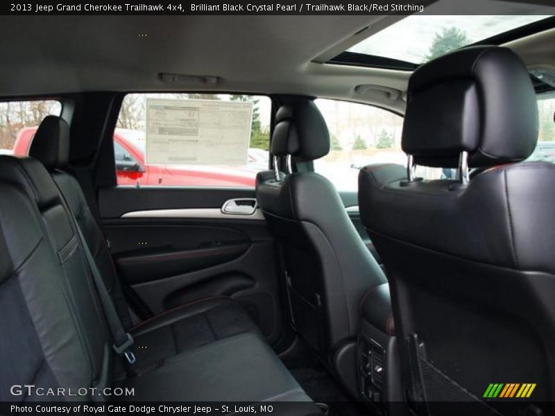 Brilliant Black Crystal Pearl / Trailhawk Black/Red Stitching 2013 Jeep Grand Cherokee Trailhawk 4x4