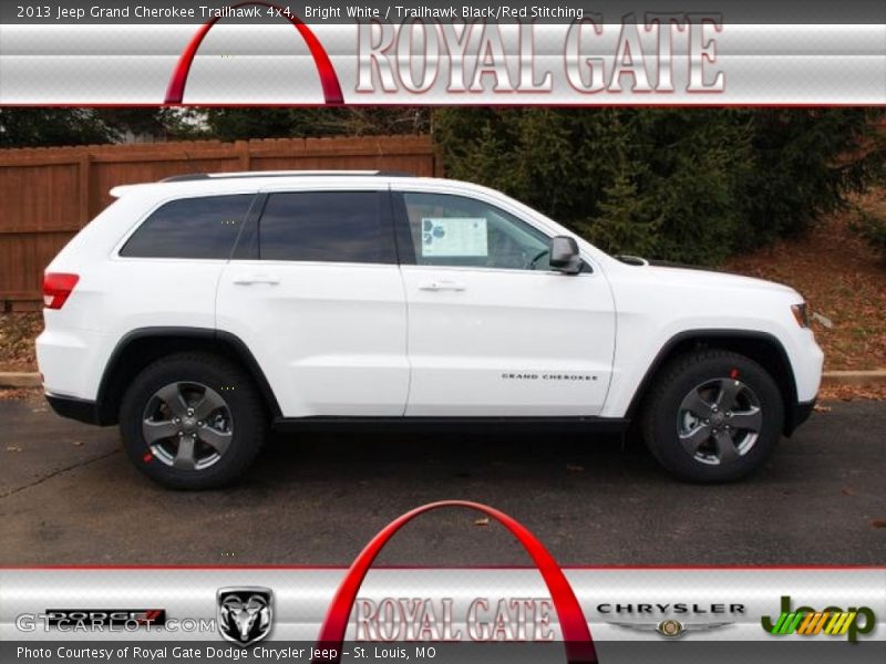 Bright White / Trailhawk Black/Red Stitching 2013 Jeep Grand Cherokee Trailhawk 4x4