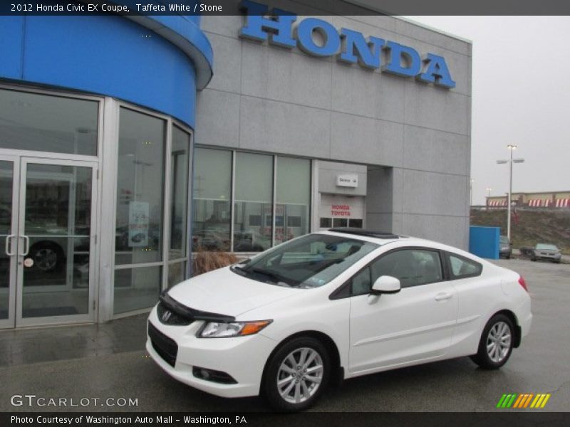 Taffeta White / Stone 2012 Honda Civic EX Coupe