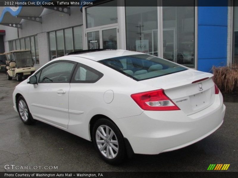 Taffeta White / Stone 2012 Honda Civic EX Coupe
