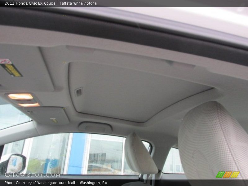 Taffeta White / Stone 2012 Honda Civic EX Coupe