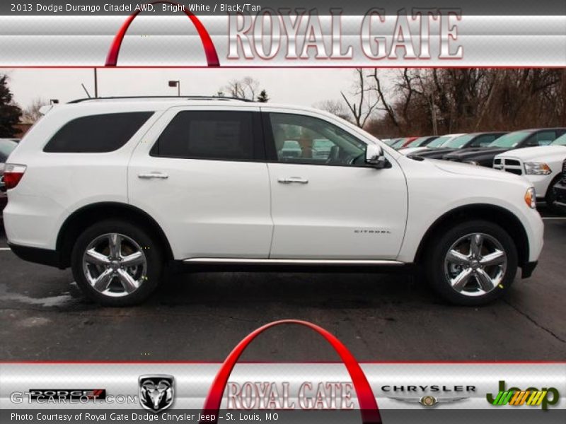 Bright White / Black/Tan 2013 Dodge Durango Citadel AWD