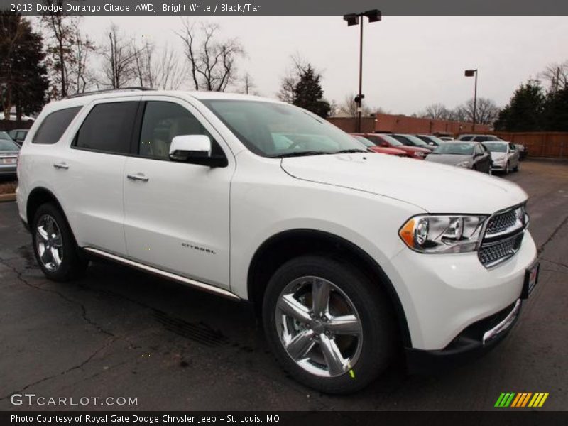 Bright White / Black/Tan 2013 Dodge Durango Citadel AWD