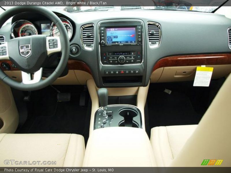 Bright White / Black/Tan 2013 Dodge Durango Citadel AWD