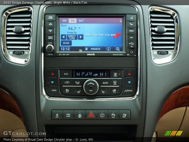 Bright White / Black/Tan 2013 Dodge Durango Citadel AWD