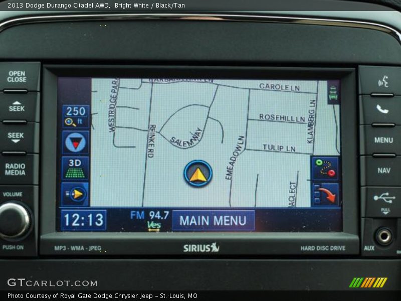 Bright White / Black/Tan 2013 Dodge Durango Citadel AWD