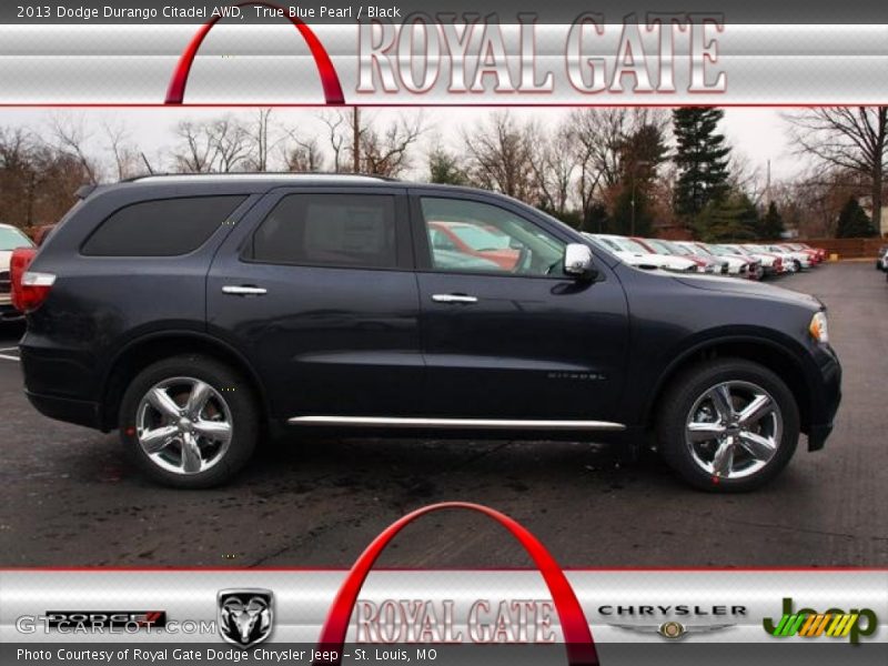 True Blue Pearl / Black 2013 Dodge Durango Citadel AWD