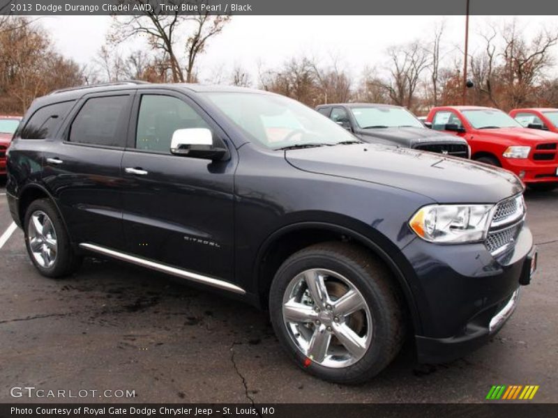 True Blue Pearl / Black 2013 Dodge Durango Citadel AWD