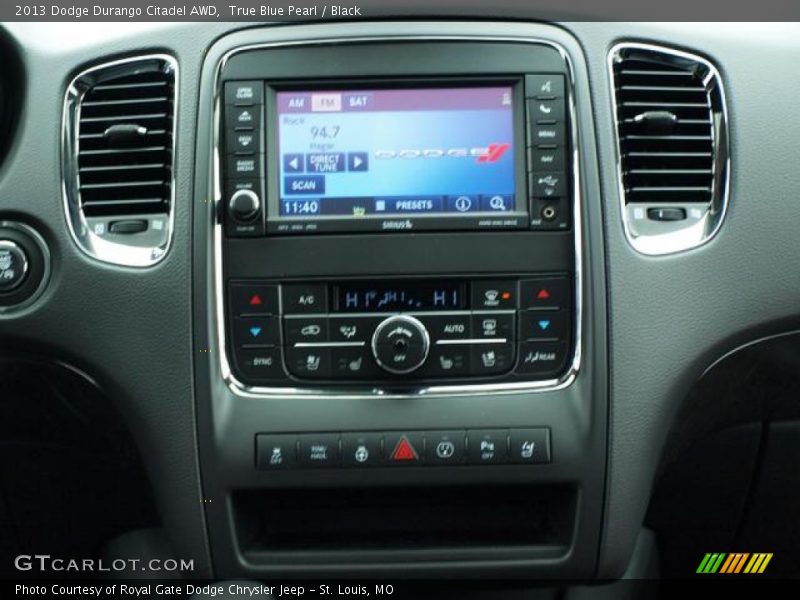 True Blue Pearl / Black 2013 Dodge Durango Citadel AWD