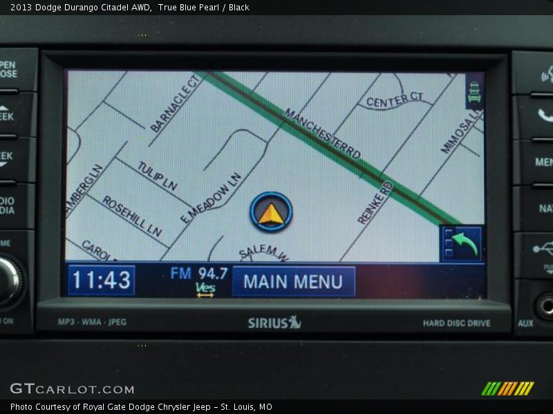True Blue Pearl / Black 2013 Dodge Durango Citadel AWD