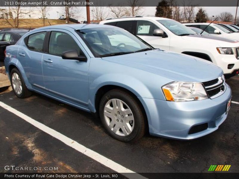 Crystal Blue Pearl / Black 2013 Dodge Avenger SE