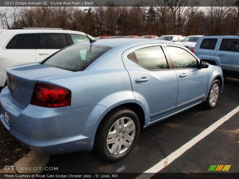 Crystal Blue Pearl / Black 2013 Dodge Avenger SE