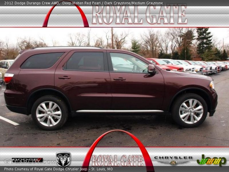 Deep Molten Red Pearl / Dark Graystone/Medium Graystone 2012 Dodge Durango Crew AWD
