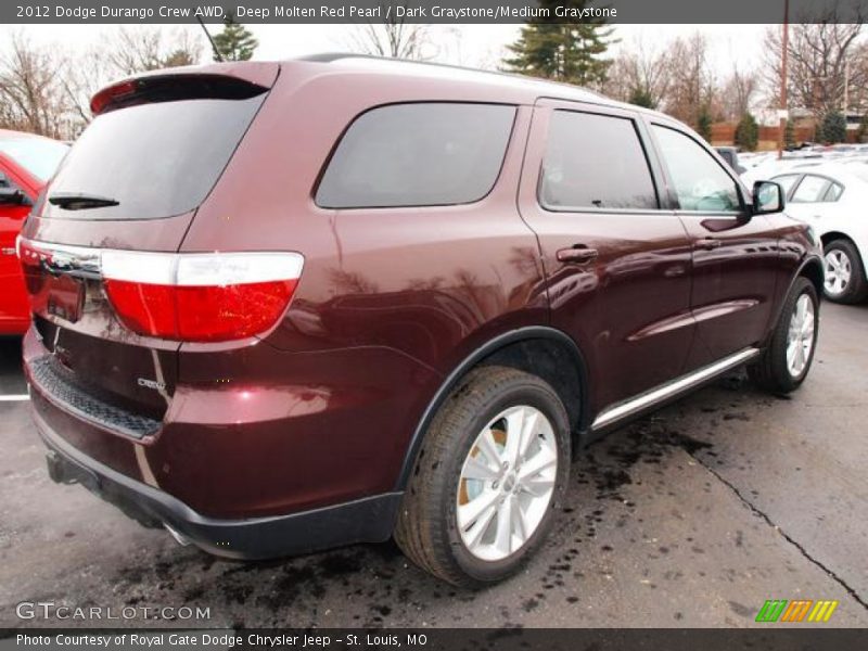 Deep Molten Red Pearl / Dark Graystone/Medium Graystone 2012 Dodge Durango Crew AWD
