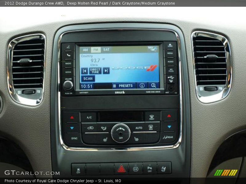 Deep Molten Red Pearl / Dark Graystone/Medium Graystone 2012 Dodge Durango Crew AWD