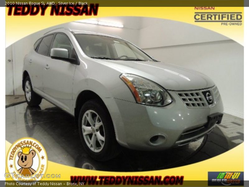 Silver Ice / Black 2010 Nissan Rogue SL AWD