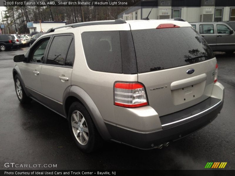 Silver Birch Metallic / Medium Light Stone 2008 Ford Taurus X SEL AWD