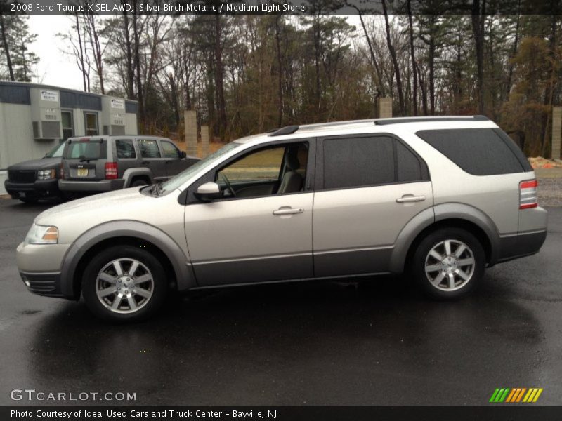 Silver Birch Metallic / Medium Light Stone 2008 Ford Taurus X SEL AWD