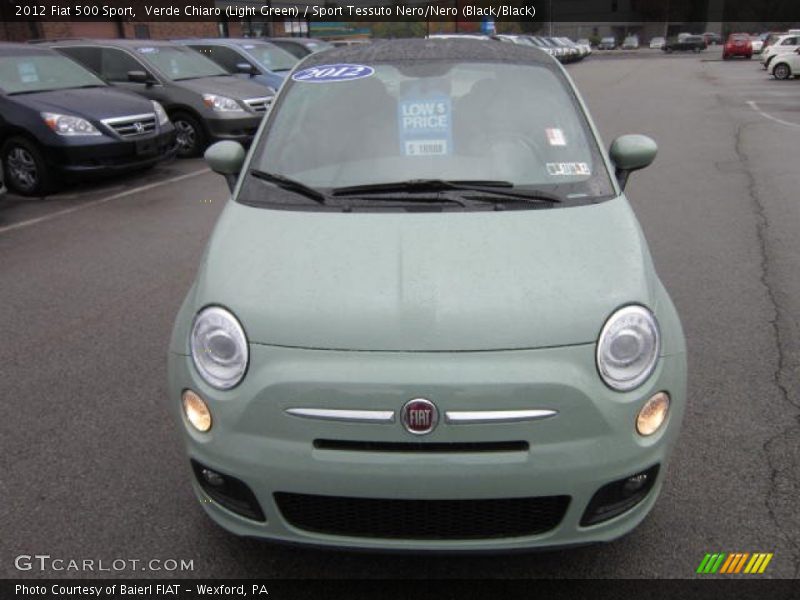 Verde Chiaro (Light Green) / Sport Tessuto Nero/Nero (Black/Black) 2012 Fiat 500 Sport