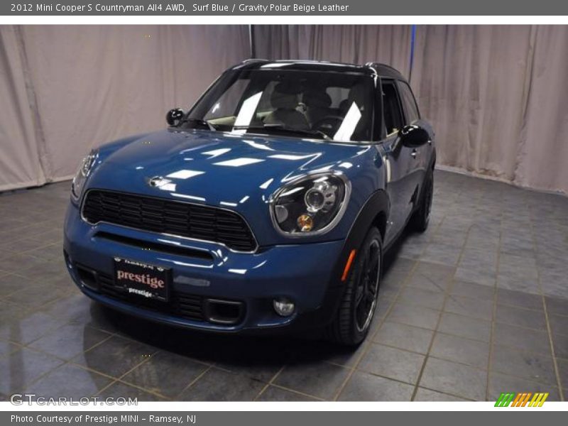 Surf Blue / Gravity Polar Beige Leather 2012 Mini Cooper S Countryman All4 AWD