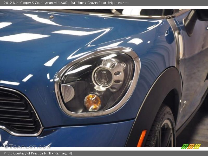 Surf Blue / Gravity Polar Beige Leather 2012 Mini Cooper S Countryman All4 AWD