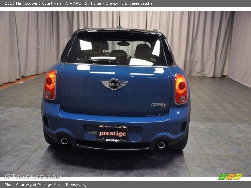 Surf Blue / Gravity Polar Beige Leather 2012 Mini Cooper S Countryman All4 AWD