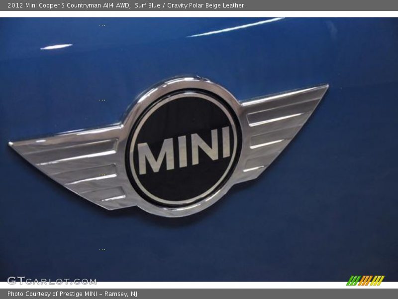 Surf Blue / Gravity Polar Beige Leather 2012 Mini Cooper S Countryman All4 AWD