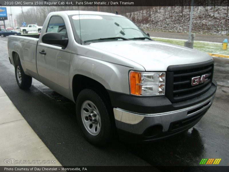 Front 3/4 View of 2010 Sierra 1500 Regular Cab 4x4