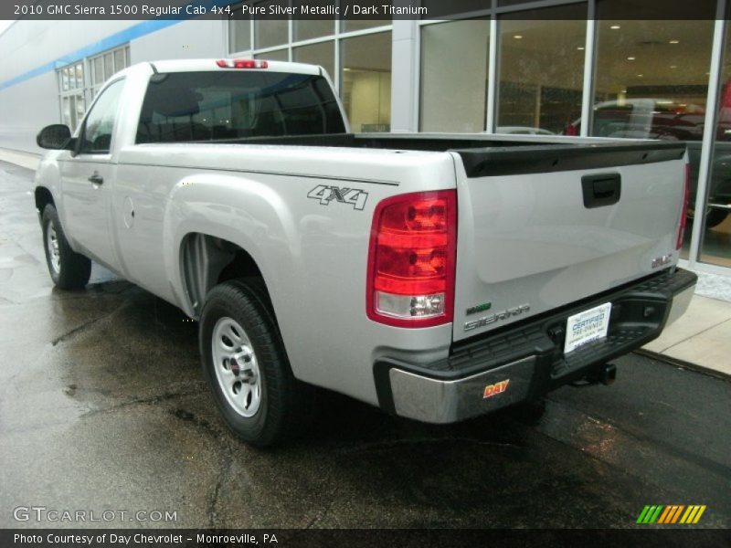 Pure Silver Metallic / Dark Titanium 2010 GMC Sierra 1500 Regular Cab 4x4