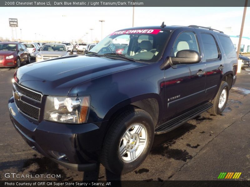 Dark Blue Metallic / Light Titanium/Dark Titanium 2008 Chevrolet Tahoe LS