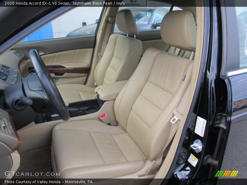 Front Seat of 2008 Accord EX-L V6 Sedan