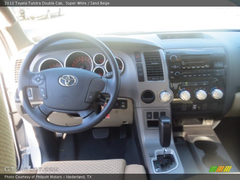 Super White / Sand Beige 2013 Toyota Tundra Double Cab