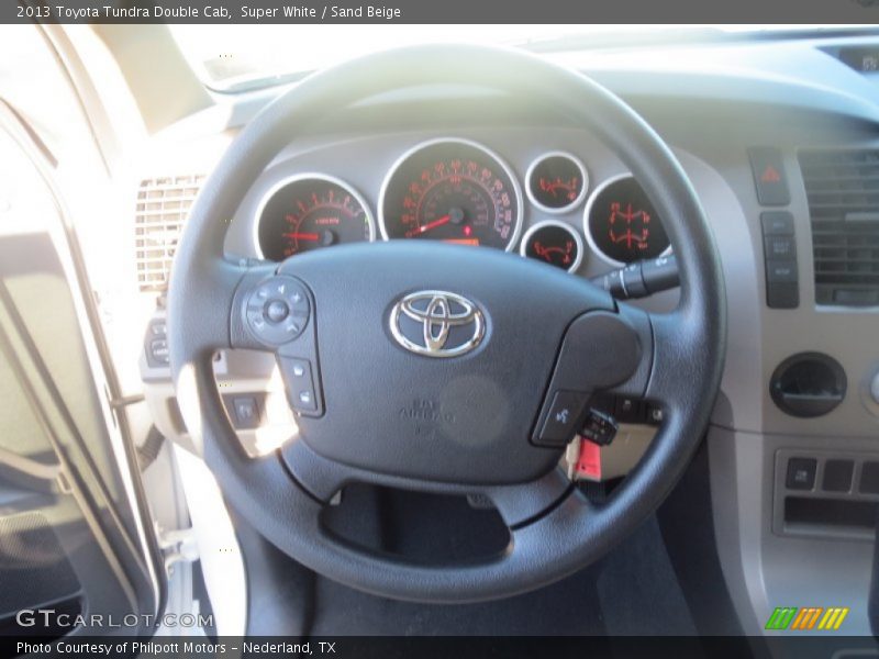 Super White / Sand Beige 2013 Toyota Tundra Double Cab