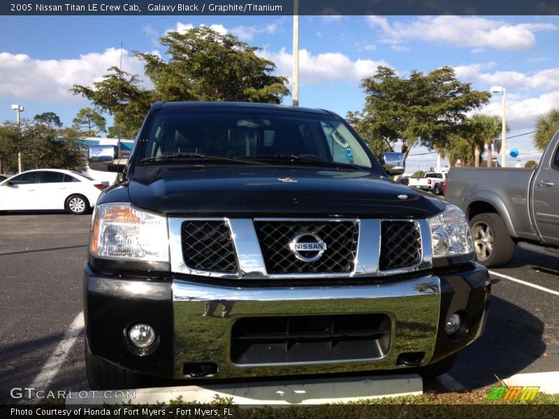 Galaxy Black / Graphite/Titanium 2005 Nissan Titan LE Crew Cab