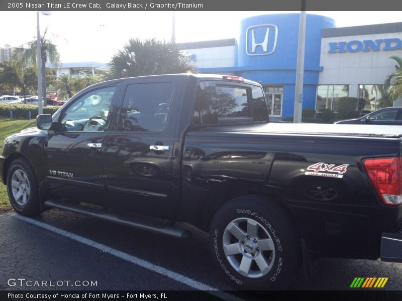 Galaxy Black / Graphite/Titanium 2005 Nissan Titan LE Crew Cab