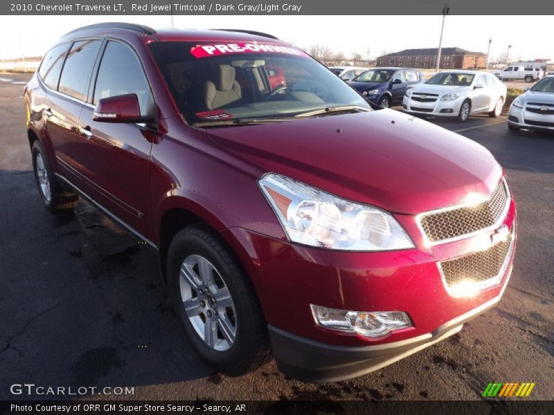 Red Jewel Tintcoat / Dark Gray/Light Gray 2010 Chevrolet Traverse LT
