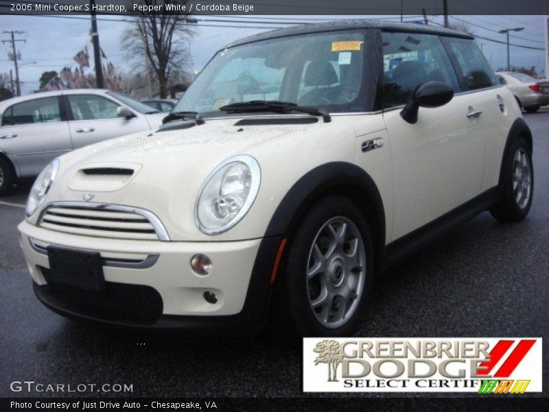 Pepper White / Cordoba Beige 2006 Mini Cooper S Hardtop