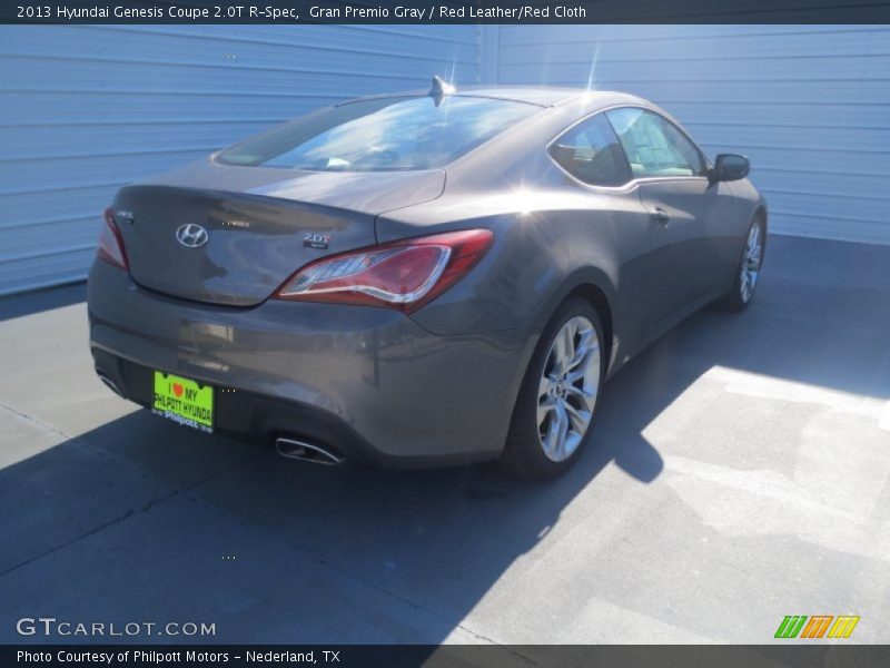 Gran Premio Gray / Red Leather/Red Cloth 2013 Hyundai Genesis Coupe 2.0T R-Spec