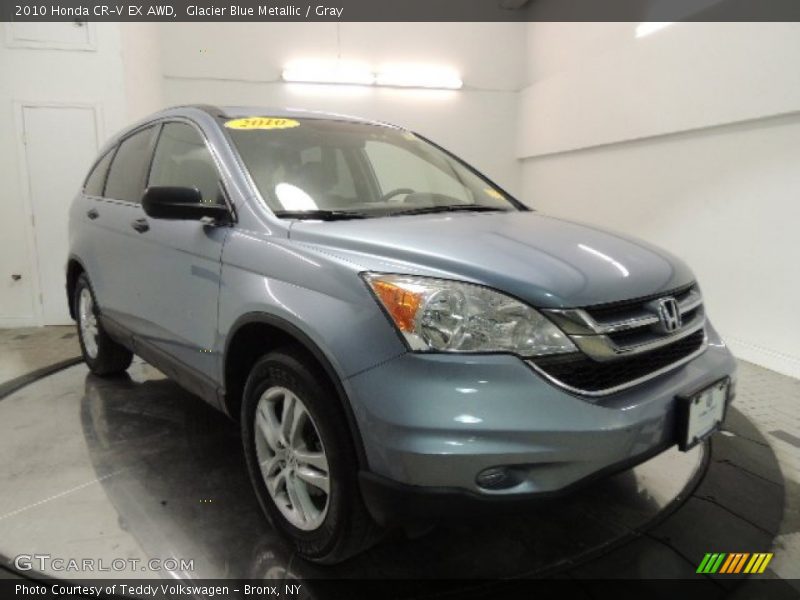 Glacier Blue Metallic / Gray 2010 Honda CR-V EX AWD