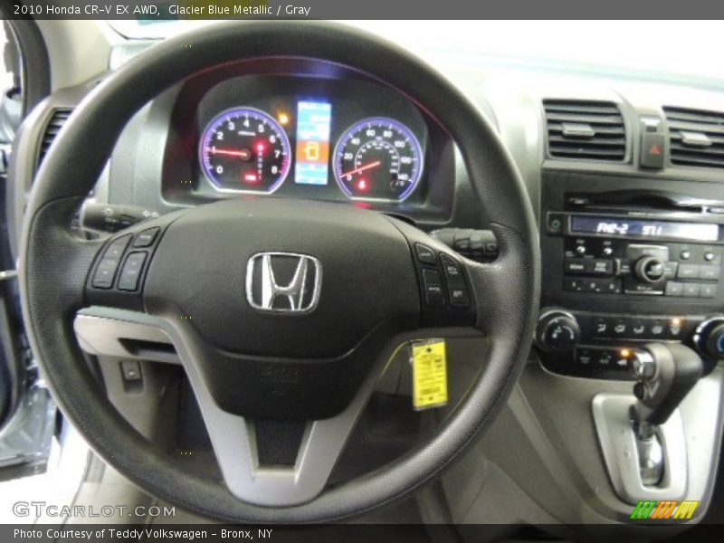 Glacier Blue Metallic / Gray 2010 Honda CR-V EX AWD