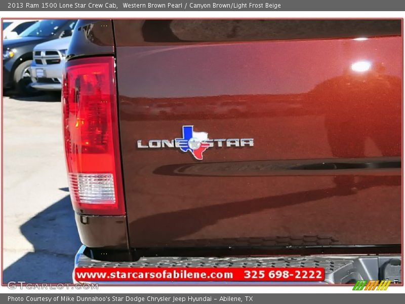 Western Brown Pearl / Canyon Brown/Light Frost Beige 2013 Ram 1500 Lone Star Crew Cab