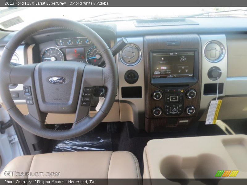 Oxford White / Adobe 2013 Ford F150 Lariat SuperCrew