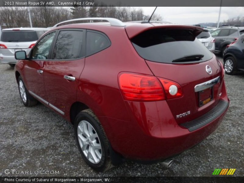 Cayenne Red / Gray 2013 Nissan Rogue SV AWD