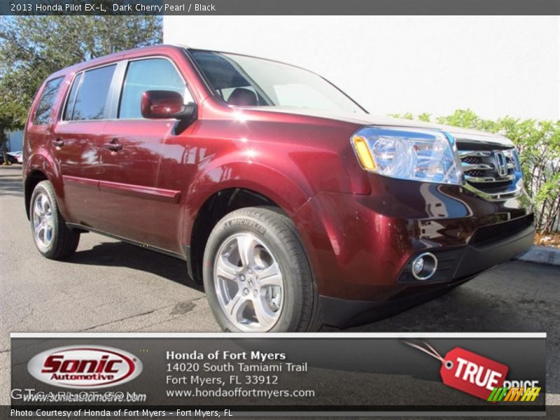 Dark Cherry Pearl / Black 2013 Honda Pilot EX-L