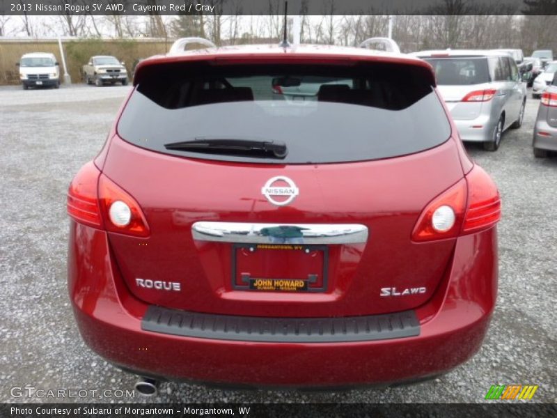 Cayenne Red / Gray 2013 Nissan Rogue SV AWD