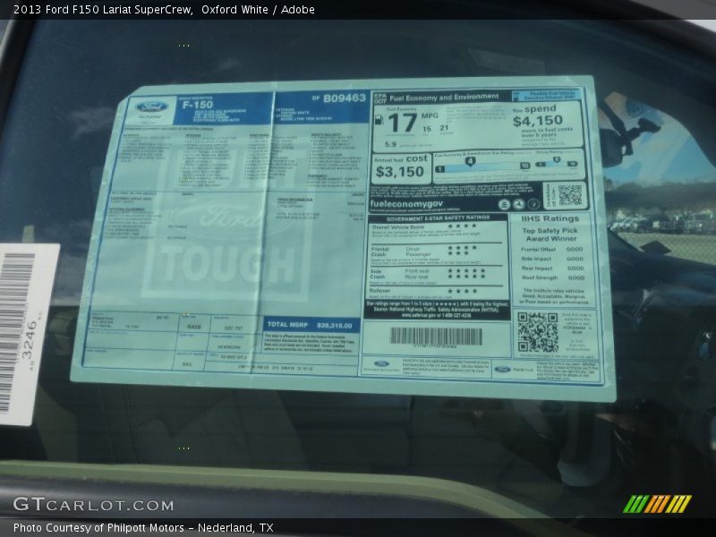 Oxford White / Adobe 2013 Ford F150 Lariat SuperCrew