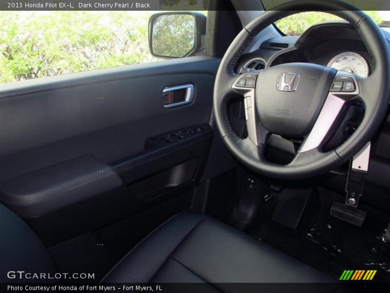 Dark Cherry Pearl / Black 2013 Honda Pilot EX-L
