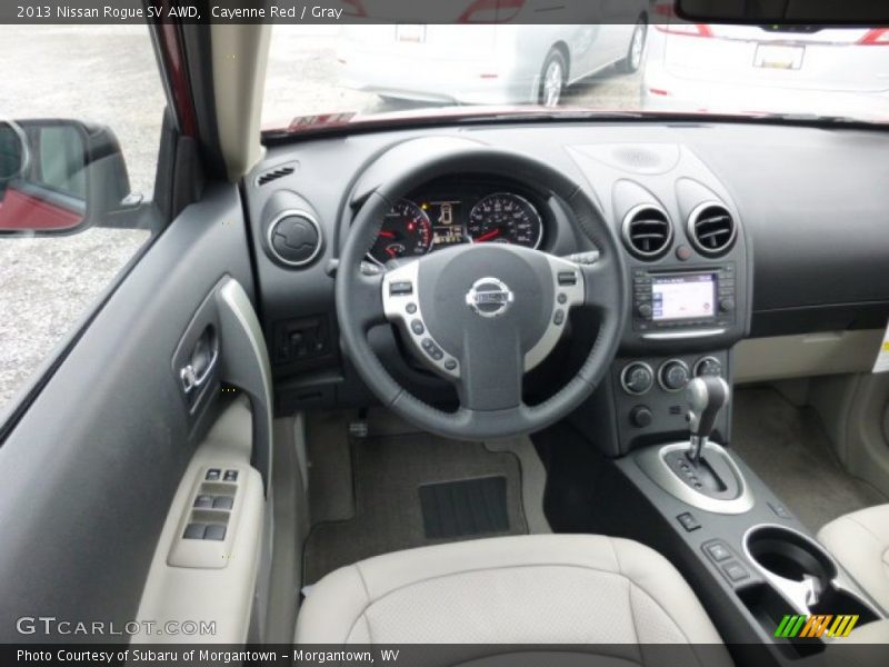 Cayenne Red / Gray 2013 Nissan Rogue SV AWD