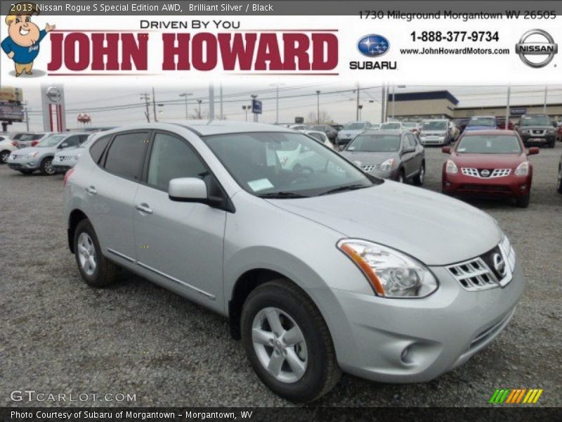 Brilliant Silver / Black 2013 Nissan Rogue S Special Edition AWD